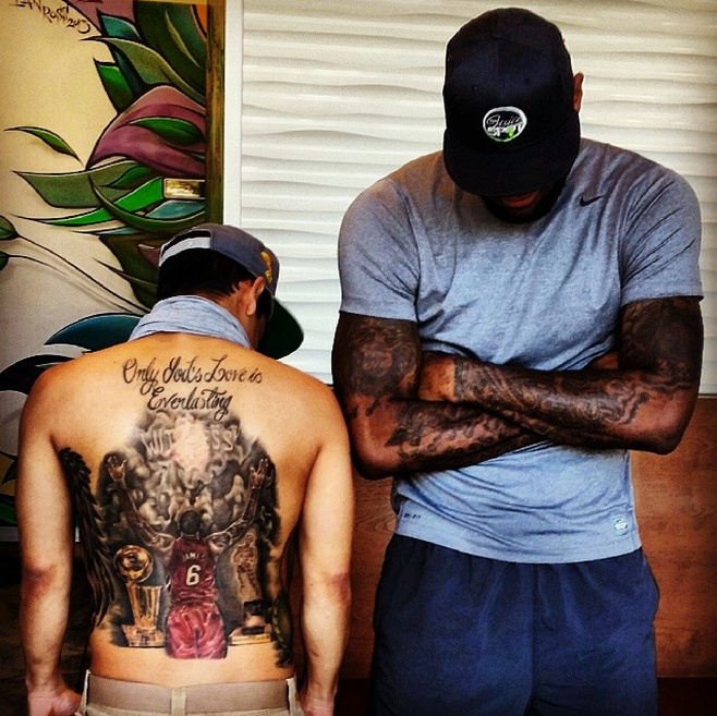 Miami Heat, Tatueringar, instagram, LeBron James, NBA, Hyllning